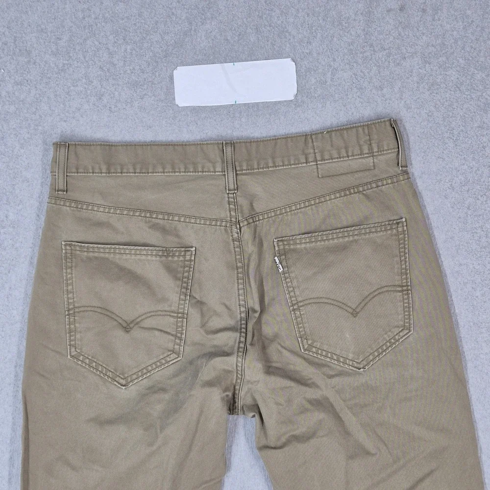 Levi's 511 Men Pants 34X30 Olive Green Slim Chino Twill 28